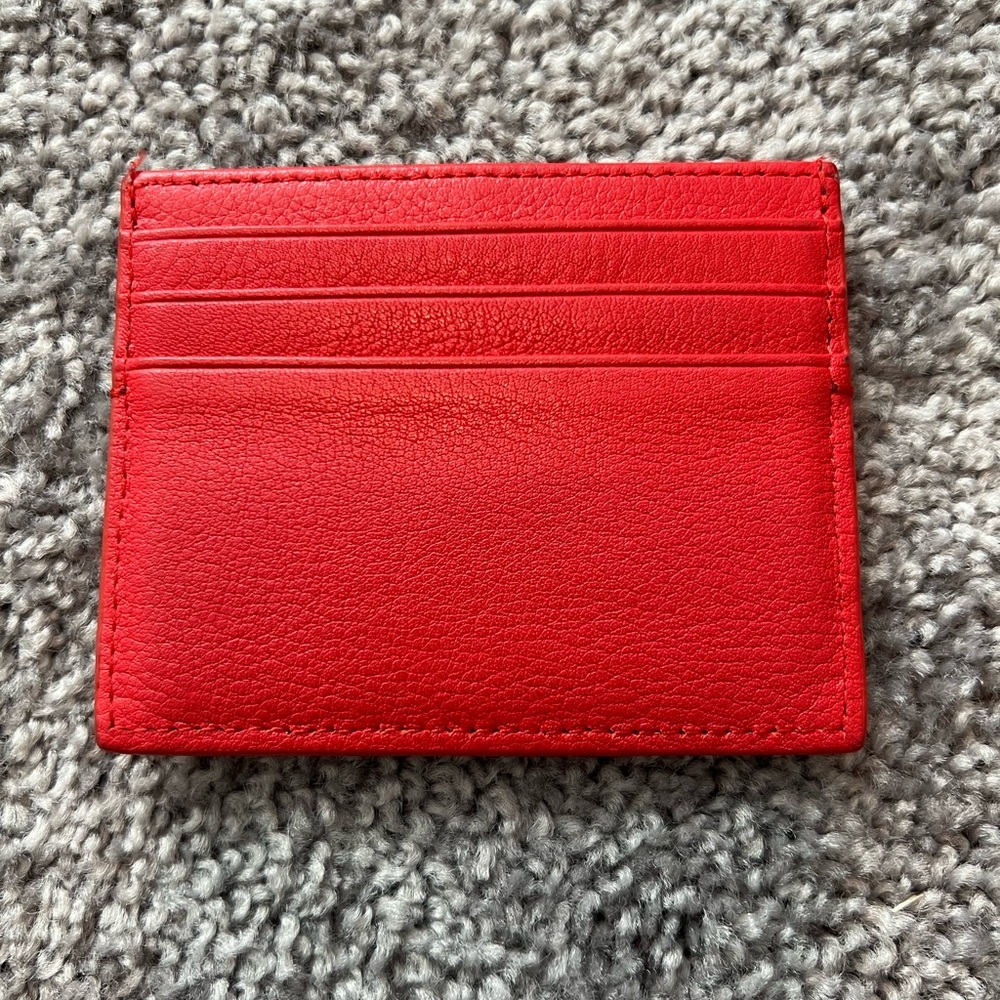 Ted Baker Red Leather Card Holder - Picture 3 of 10